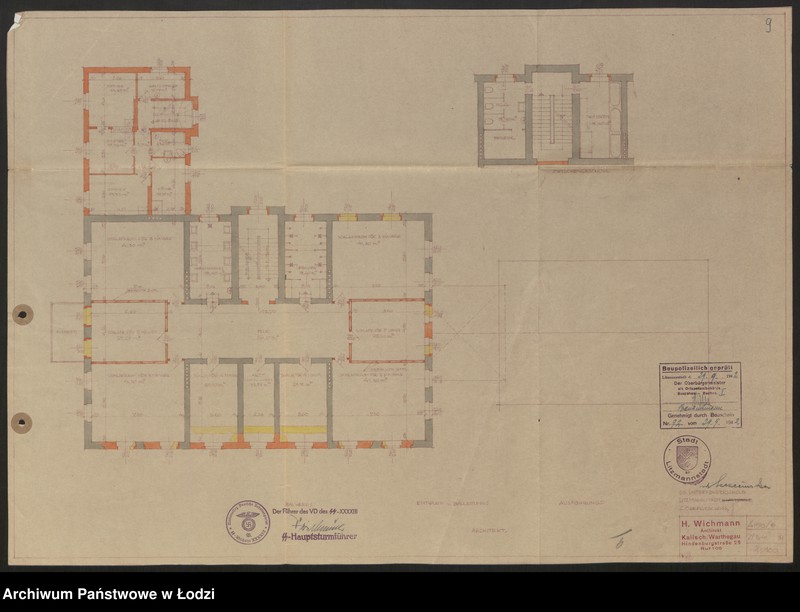 Obraz 10 z jednostki "Szkice budynków SS Unterführerschule przy ulicy Szczecińskiej w Łodzi"