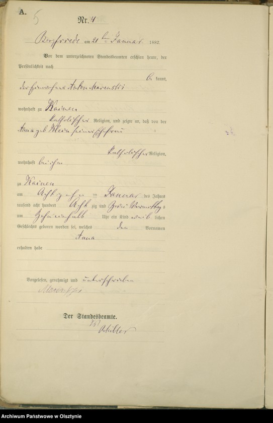 image.from.unit.number "Geburts-Haupt-Register Nr 1 - 106"