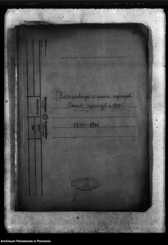 Obraz 4 z jednostki "Korespondencja w sprawie Niemców, którzy zginęli w 1939 roku w różnych powiatach"