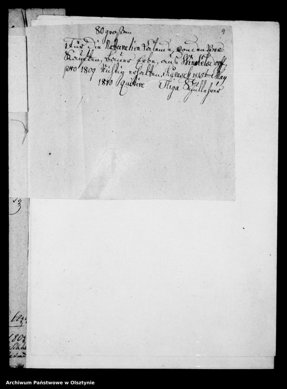 image.from.unit.number "Acta ... die Schulden halber verfügte Exmittirung des Bauern J. Orlowski aus Winckelsdorf betreffend"