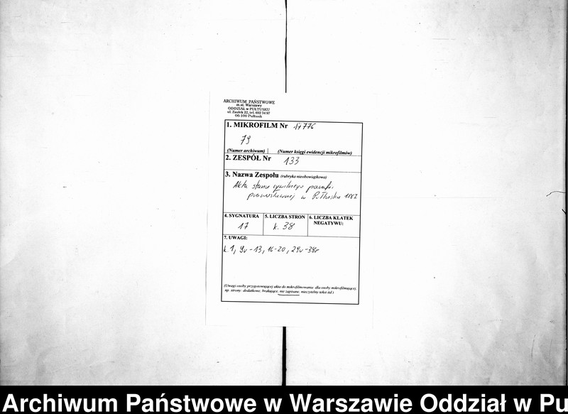 image.from.unit.number "Akta urodzeń, małżeństw i zgonów"