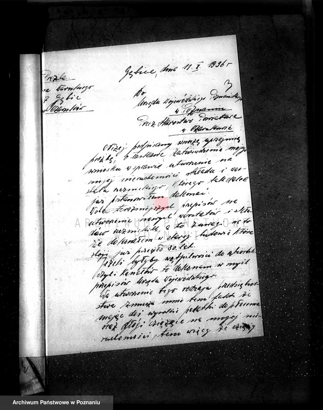 Obraz 7 z jednostki "Zatwierdzenie zakładu przemysłowego /rzeźnia i warsztat/ Jan Warnke, Gębice pow. czarnkowski"