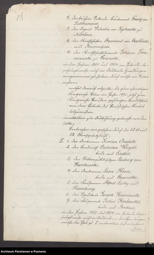 image.from.unit.number "Anklage und Anklagenbeschluss des Kammergerichts gegen den Grafen Johann von Działyński und Genossen /8. und 15.II.1865/"