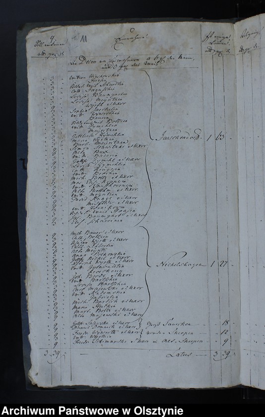 image.from.unit.number "Jahr Rechnung aller Einnahme und Ausgabe der Jäskendorffschen Kirche"