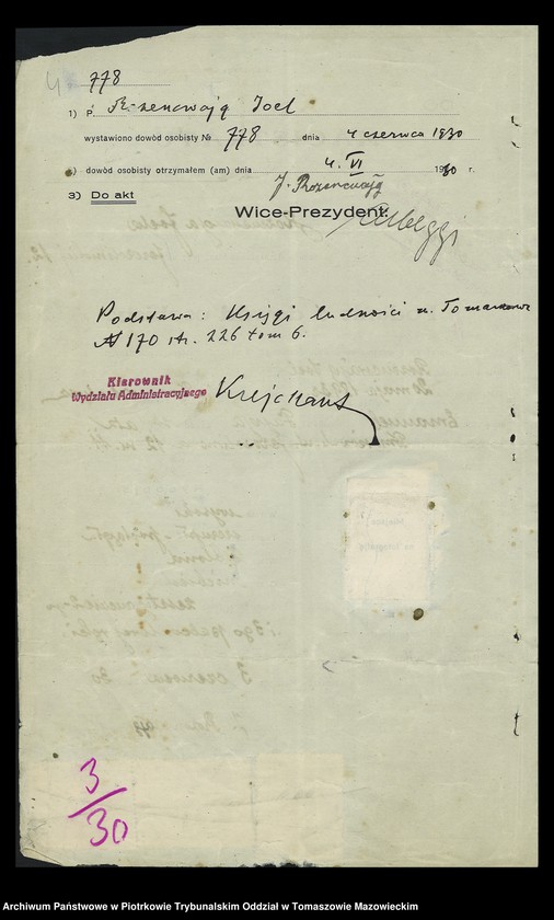 Obraz 7 z jednostki "Akta dowodów osobistych. Tom II-gi"