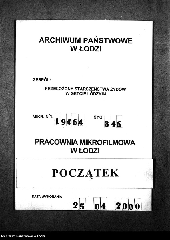 Obraz 1 z jednostki "[Alfabetyczny spis mieszkańców getta. Litery G i H]"