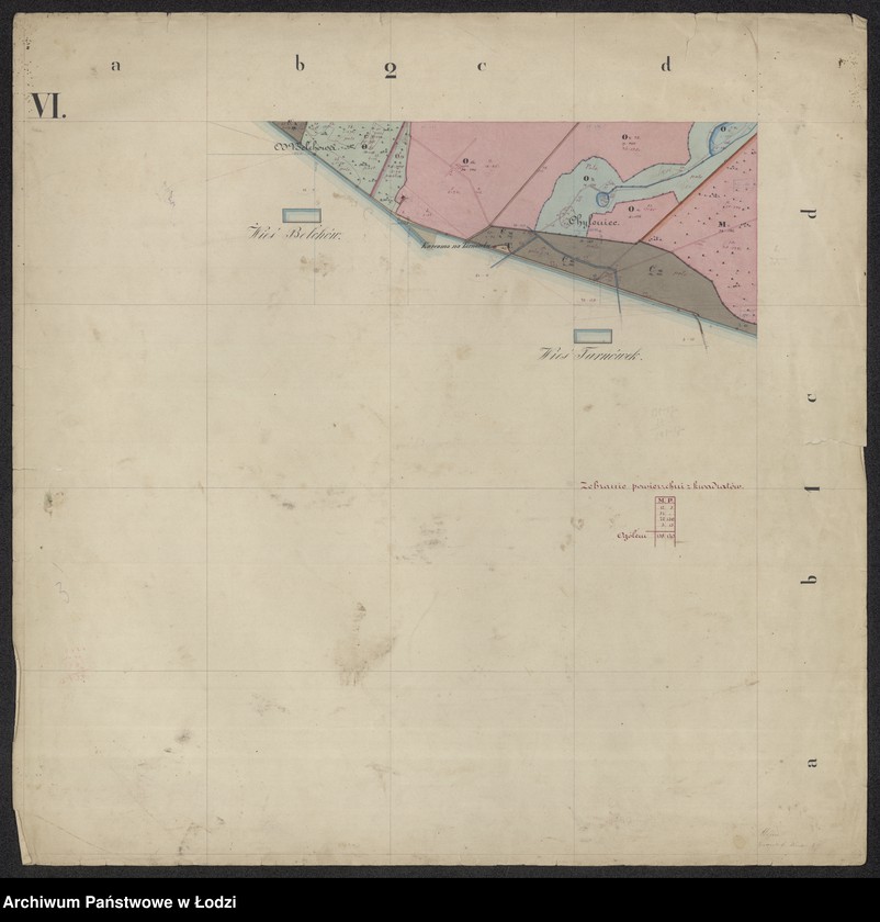 Obraz 6 z jednostki "Pierworys pomiaru dóbr prywatnych Nieborów składających się z folwarków Nieborów, Zygmuntów, Łasieczniki, Jasionna, Wólka Łasiecka, Kaczew, Polesie, Chyleniec ... oraz przyległych lasów ..."