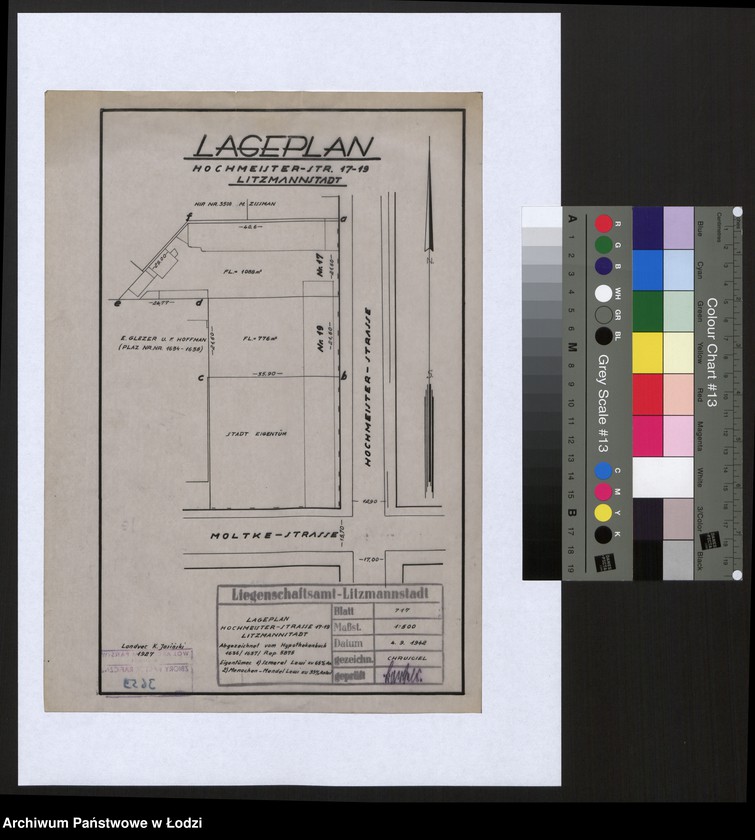 Obraz 1 z jednostki "Lageplan Hochmeister - Strasse 17-19 Litzmannstadt"