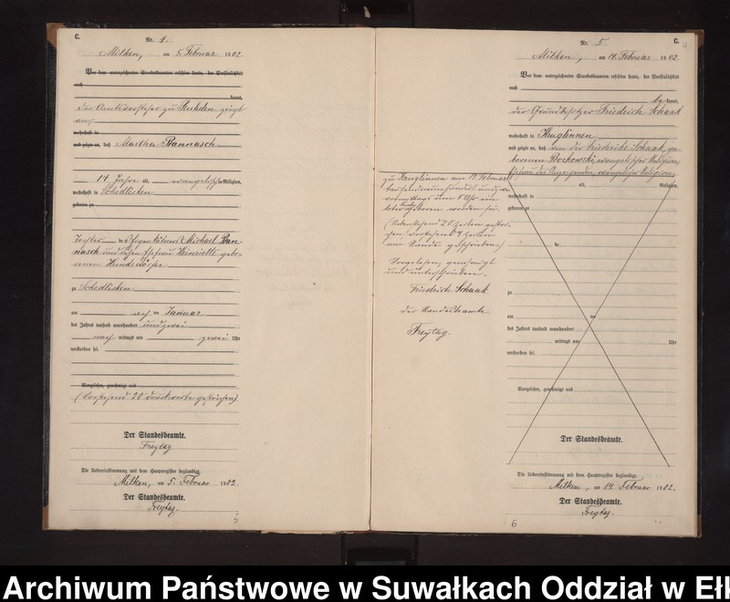image.from.unit.number "Sterbe-Neben-Register des Preussischen Standes-Amtes Stasswinnen Kreis Lötzen"
