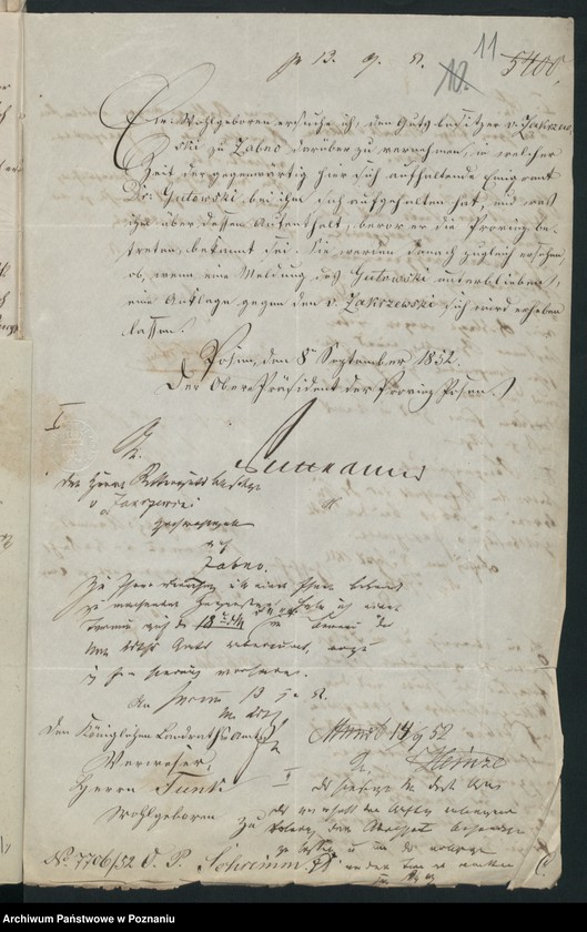 Obraz 16 z jednostki "A. betr. Franz Cramer, stud. theol. et phil. aus Posen zeitweilig beim Gutsbesitzer Xaver von Zakrzewski in Ciechowo"