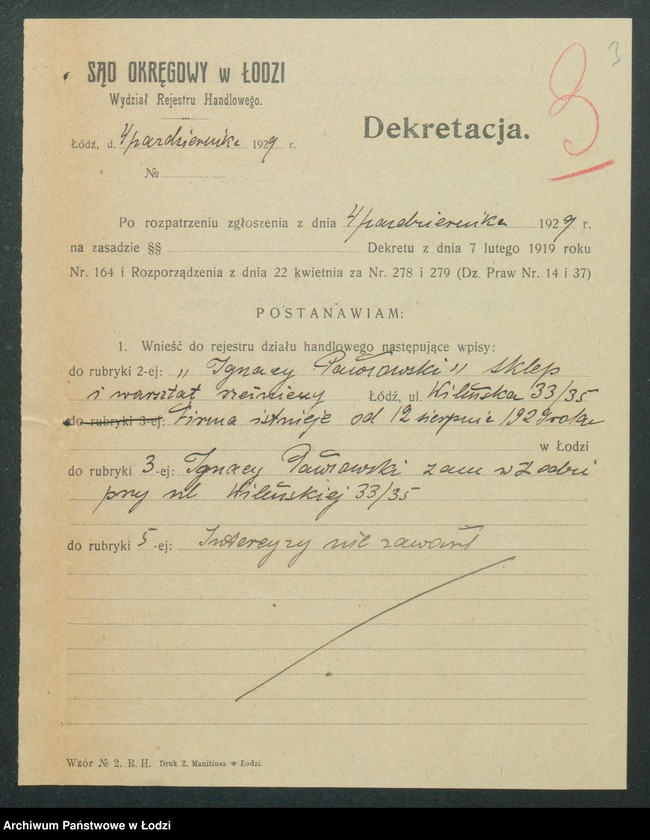 Obraz 5 z jednostki "Ignacy Pawłowski – sklep i warsztat rzeźniczy"