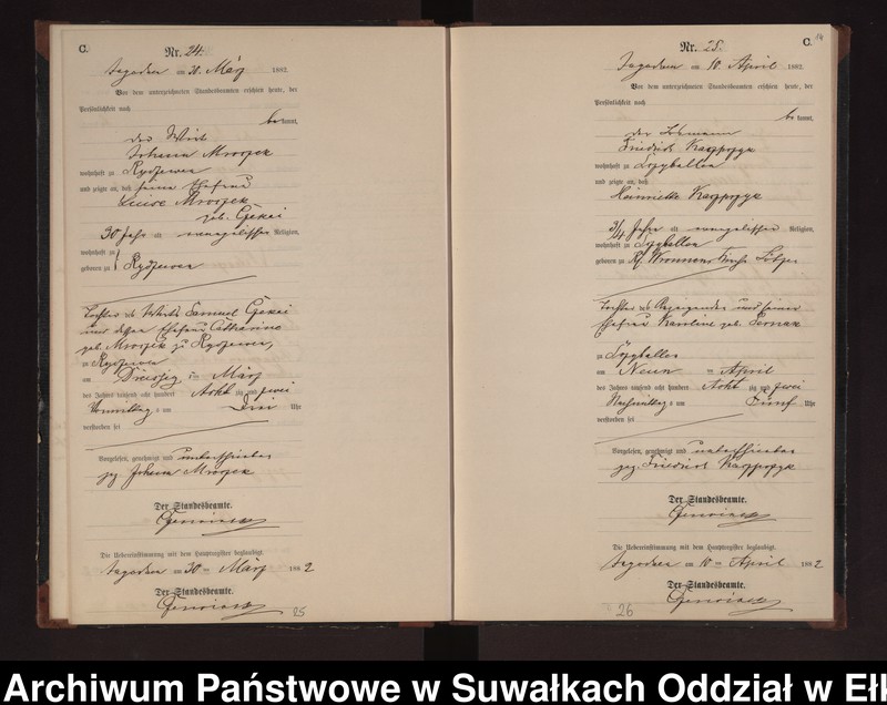 image.from.unit.number "Sterbe-Neben-Register des Preussischen Standes-Amtes Rydzewen Kreis Loetzen"