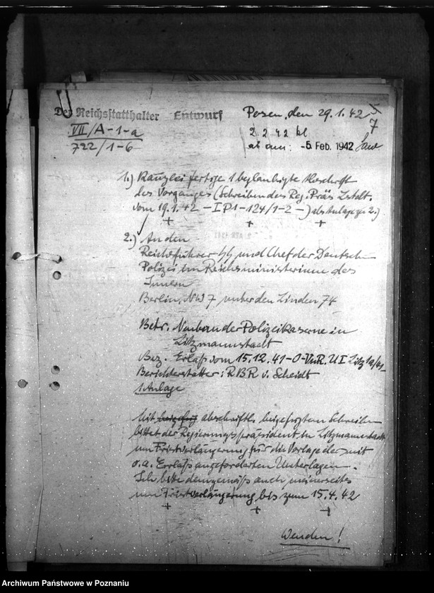 Obraz 11 z jednostki "Neubau. Polizeikaserne - Litzmannstadt"