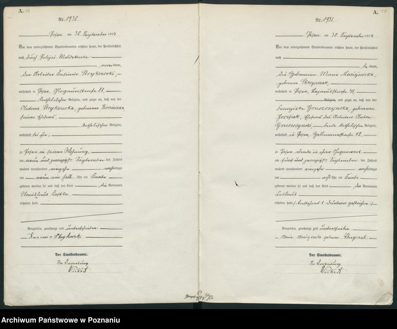 Obraz 12 z jednostki "Księga miejscowa urodzeń tom V-VI [Rejestr główny urodzeń]"