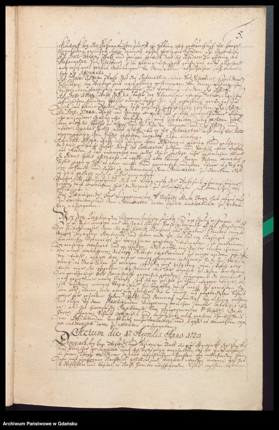 image.from.unit.number "Actum coram officio […] Gabrielis a Boemeln Praeconsulis ac Praesidis [27.III.1720-14.III.1721] Gabrielis a Boemeln ac Fisci Administratoris [18.III.1720-10.III.1721] /indeks/"
