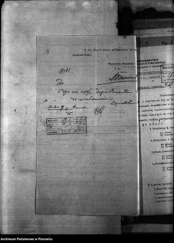 Obraz 12 z jednostki "Budżet domeny woj.. poznańskiego i pomorskiego na rok 1921"