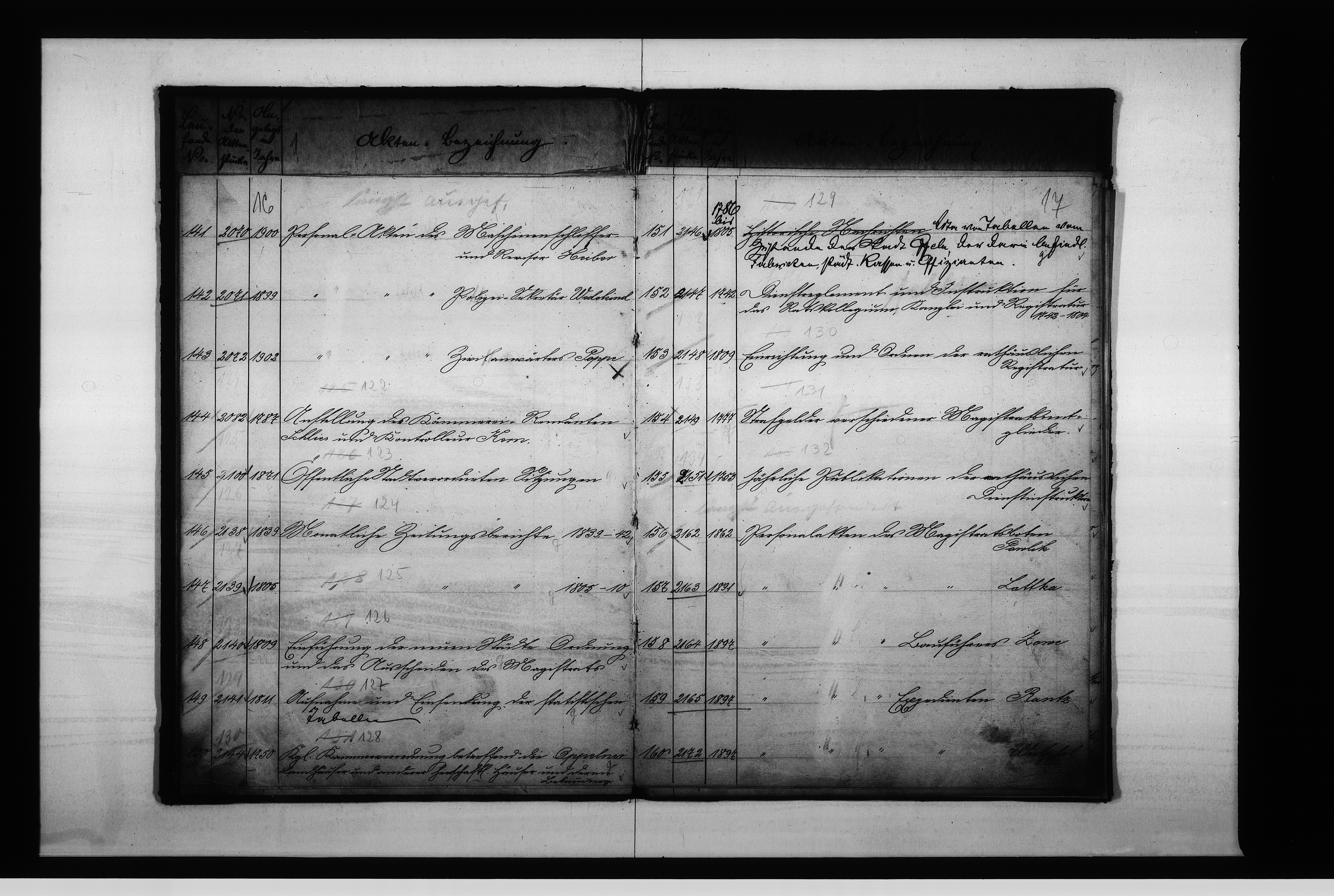 Obraz 13 z jednostki "Verzeichniss II über diejenigen Acten welche zur dauernden Aufbewahrung hiers[elbst] bestimmt worden sind Kammer V"