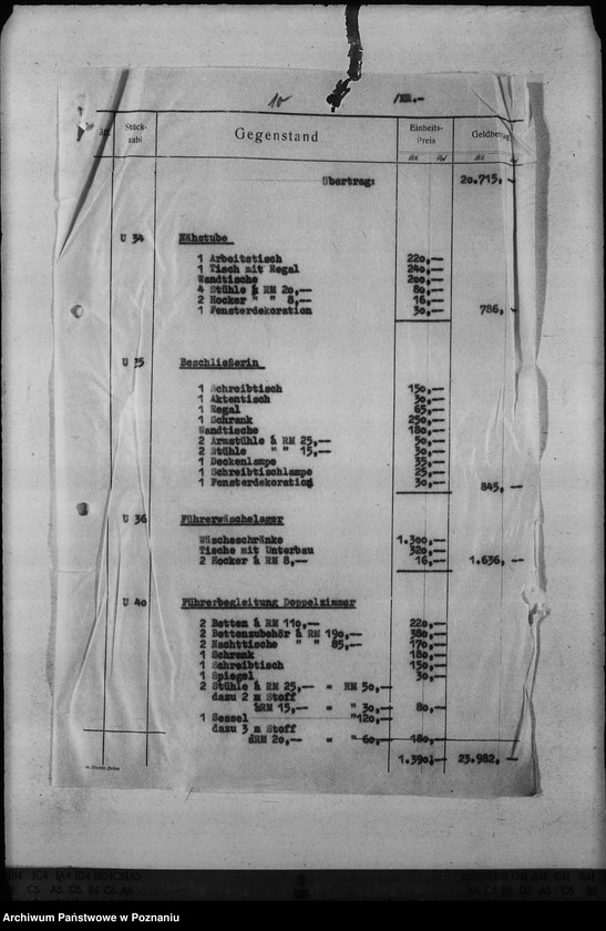 Obraz 14 z jednostki "Zamek w Poznaniu - Herstellungssumme der Innen- Ausstattung"