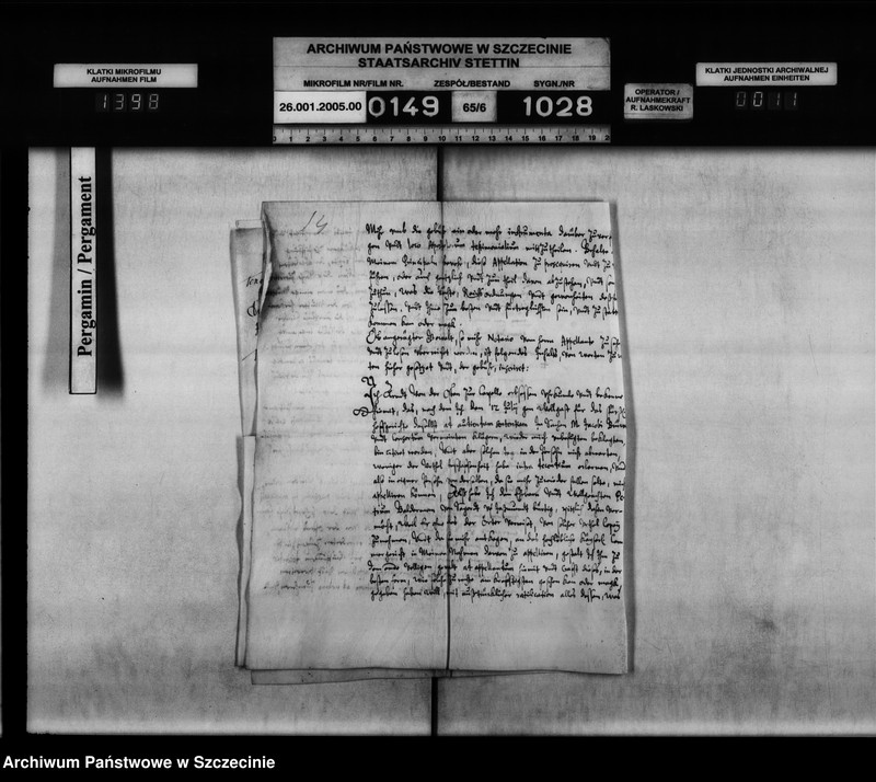 image.from.unit.number "Arnd von d. osten zu Kapelle / Jakob Brauer, Pastor in Trient: Nachlass- Streitigkeiten."