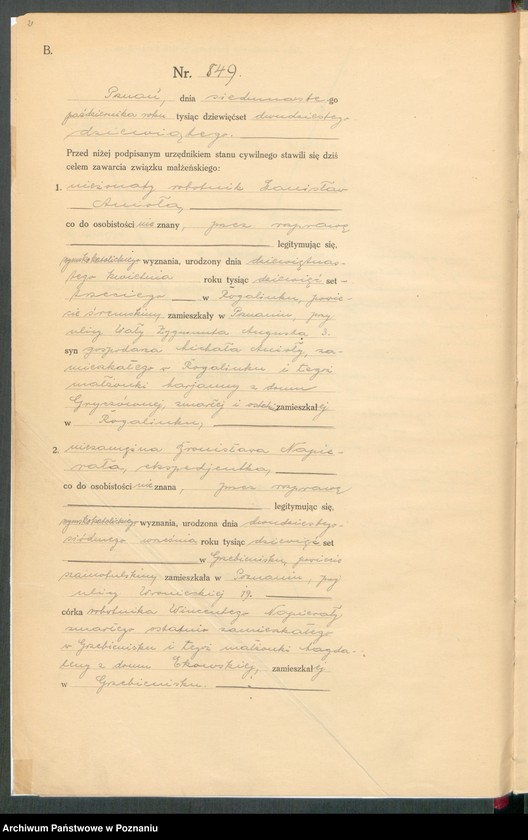 Obraz 4 z jednostki "Księga miejscowa małżeństw tom IV [Rejestr główny małżeństw]"