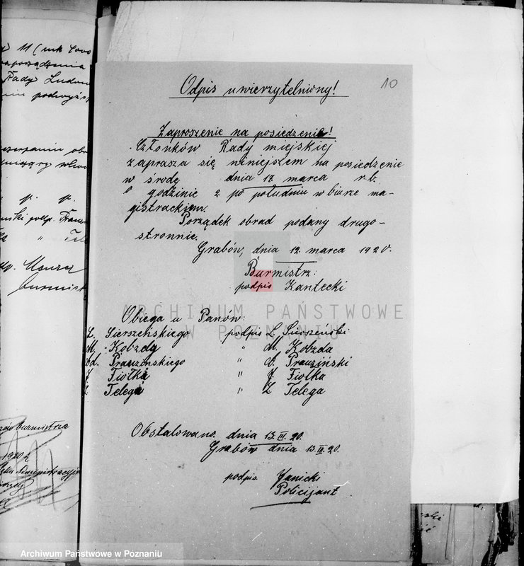 Obraz 14 z jednostki "Członkowie magistratu miasta Grabowa"