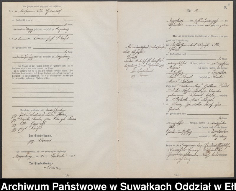 image.from.unit.number "Heiraths-Neben-Register des Preussischen Standes-Amtes Angerburg Kreis Angerburg"