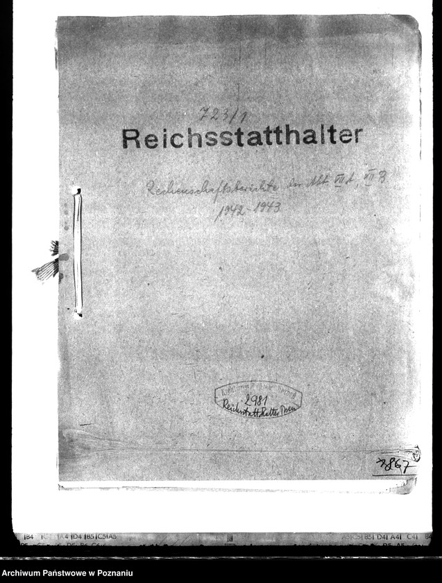Obraz 4 z jednostki "Rechenschaftsberichte der Abteilung VII A, VII B."