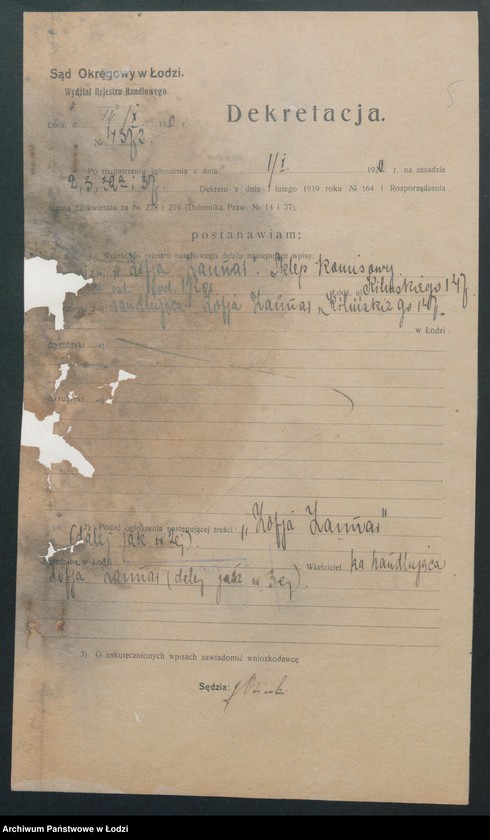 Obraz 7 z jednostki "Zofia Zaunar- sklep komisowy"