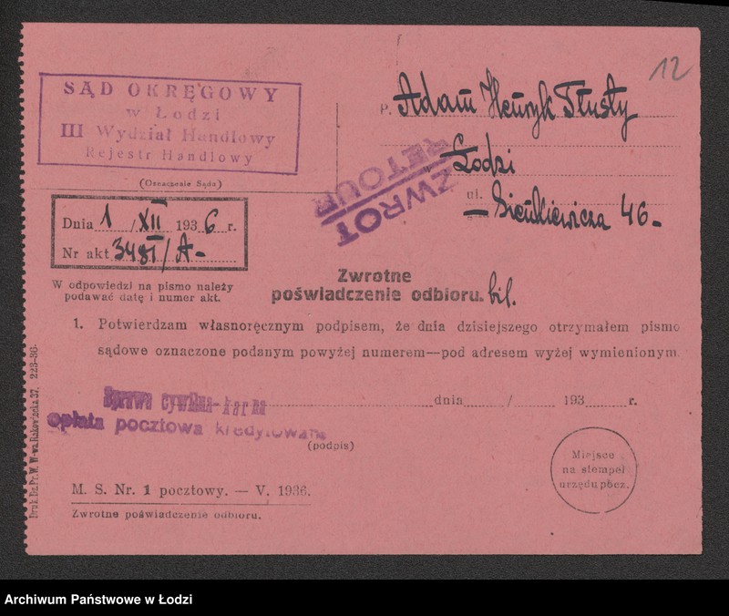 Obraz 14 z jednostki "Adam Henryk Tłusty - Przedsiębiorstwo Agenturowo-Handlowe"