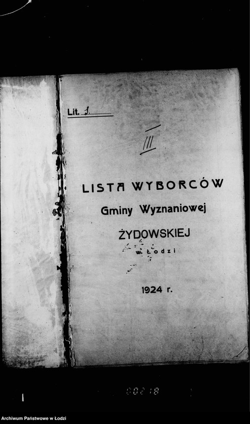 Obraz 5 z jednostki "Lista wyborców Gminy Wyznaniowej Żydowskiej w Łodzi 1924 r. lit. S"