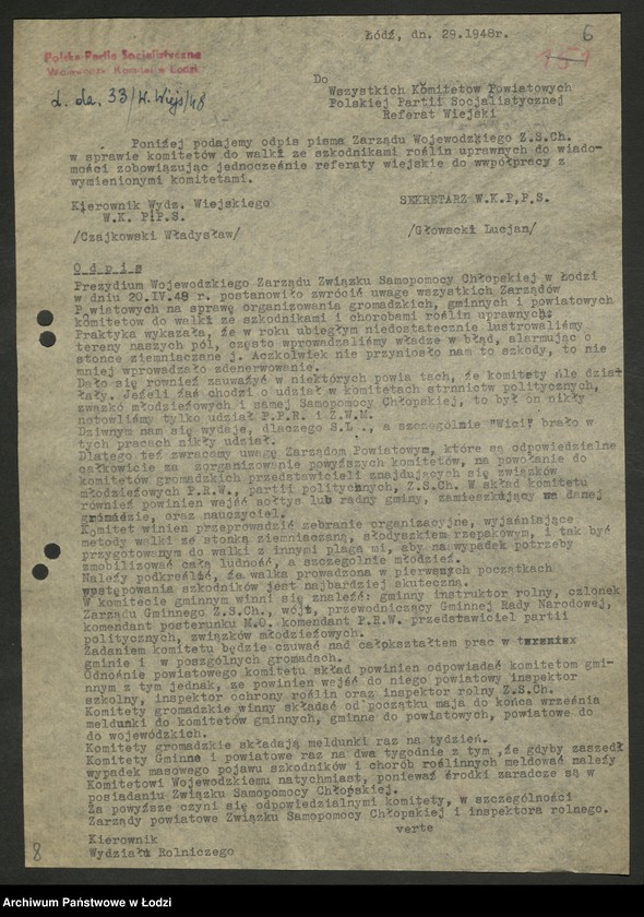 Obraz 7 z jednostki "Instrukcje, [okólniki] Oddziału"