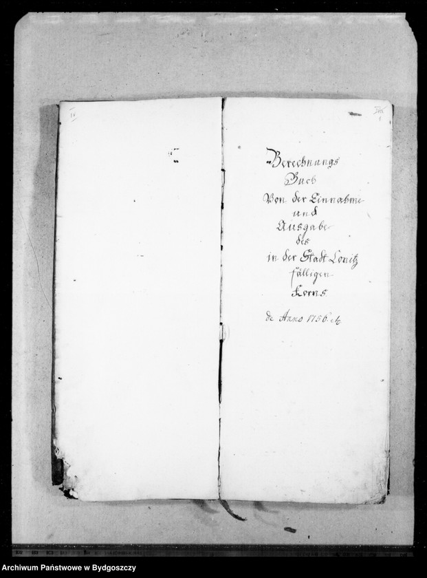 image.from.unit.number "Berechungsbuch von der Einnahme und Ausgabe des in der Stadt Conitz fälligen Korns"