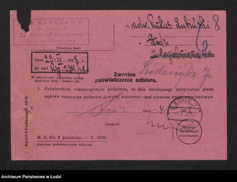 Obraz 10 z jednostki "Aron Lajb Berliński- spółka komandytowa przemysł pończoszniczy"