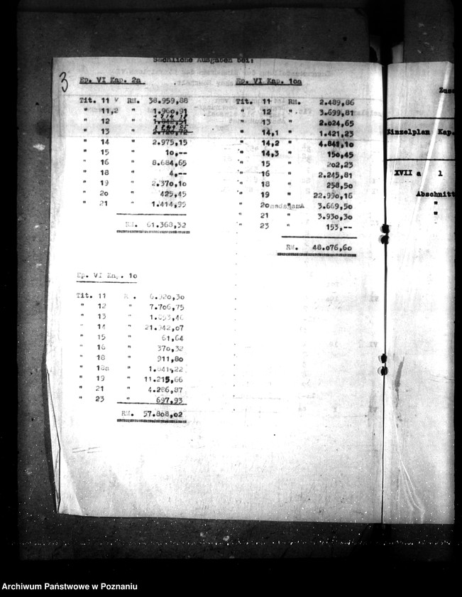 Obraz 7 z jednostki "Jahresnachweisung über die Haushaltseinnahmen und Ausgaben, Reichsministerium der Finanzen"