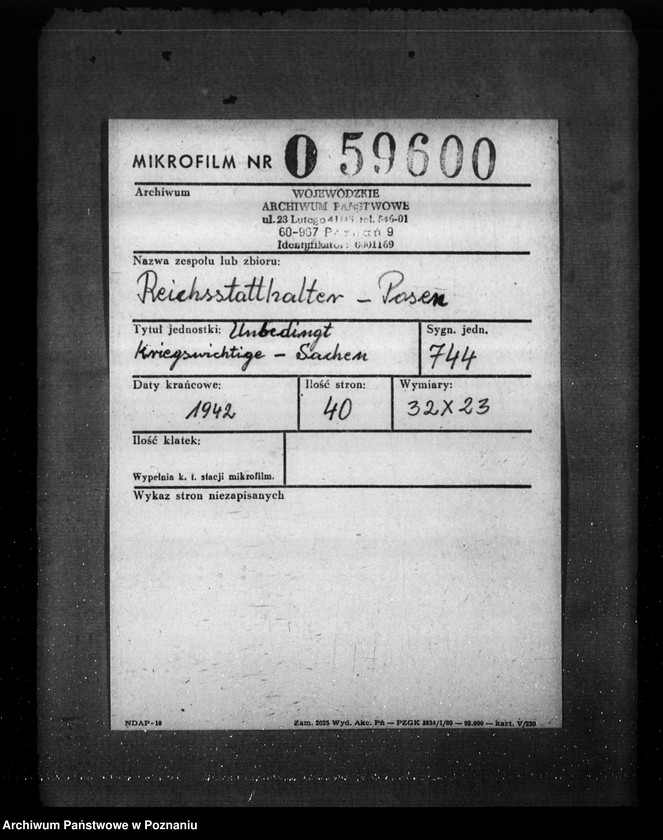 Obraz 2 z jednostki "Unbedingt kriegswichtige - Sachen"