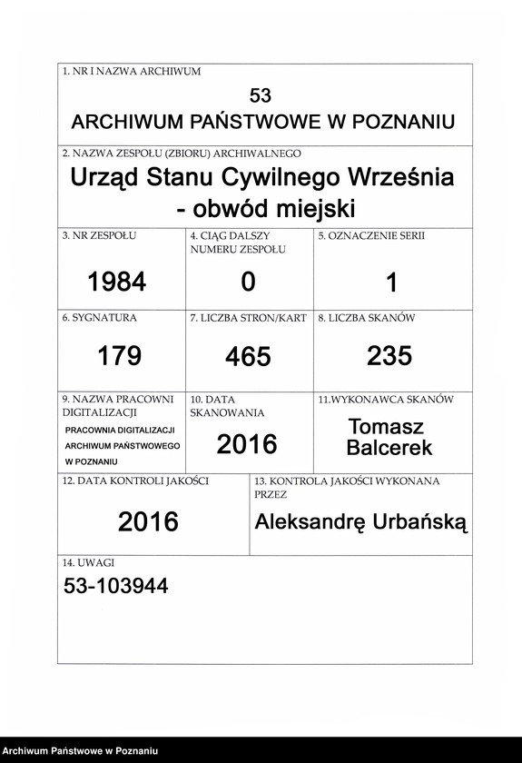 Obraz 1 z jednostki "[Księga urodzeń]"