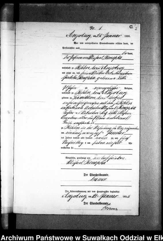 image.from.unit.number "Sterbe-Neben-Register des Preussischen Standes-Amtes Kehlen Kreis Angerburg"