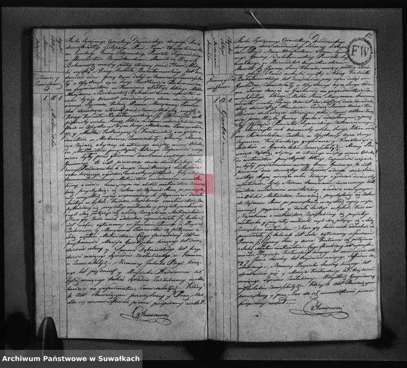 image.from.unit.number "Akta Zaślubionych Gminy Bakałarzewskiey pro 1822-gi"