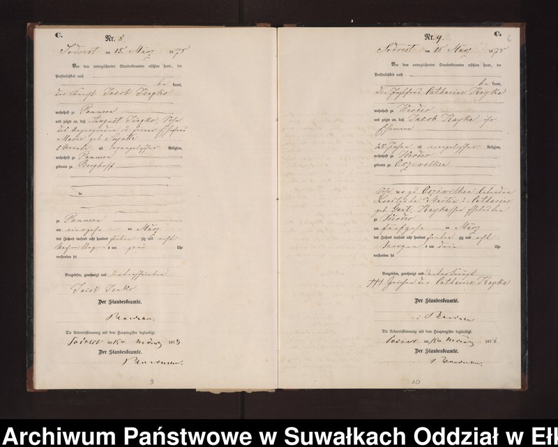 image.from.unit.number "Sterbe-Neben-Register des Preussischen Standes-Amtes Neuhoff Kreis Loetzen"