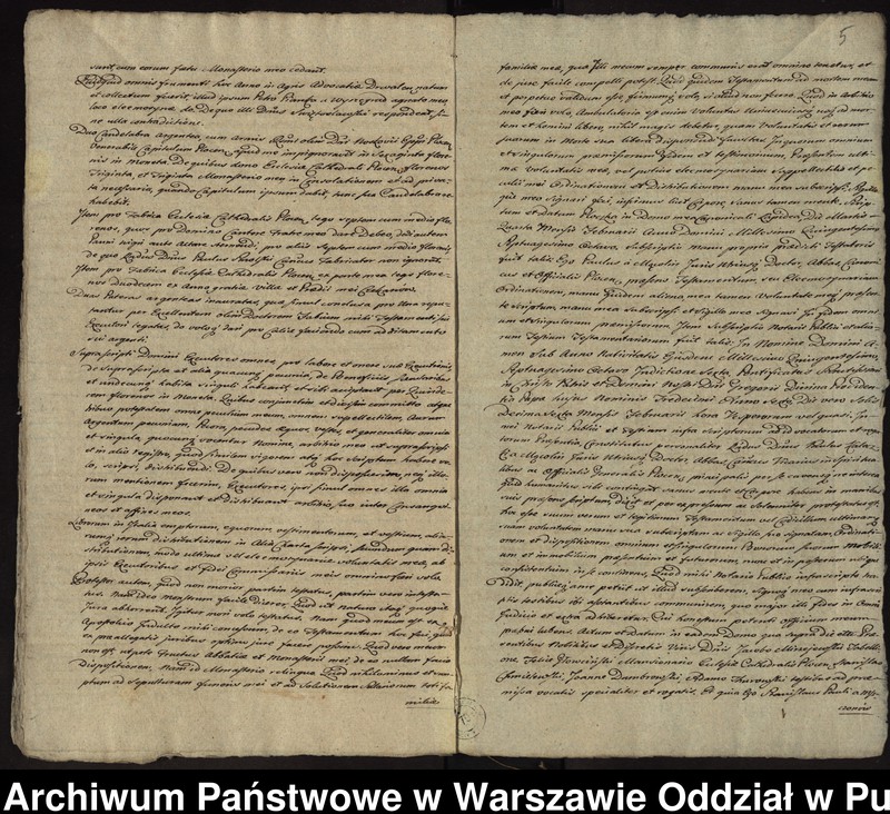 image.from.unit.number "Kopia testamentu z 1578 r. opata Pawła Kaleckiego z Mąkolina"