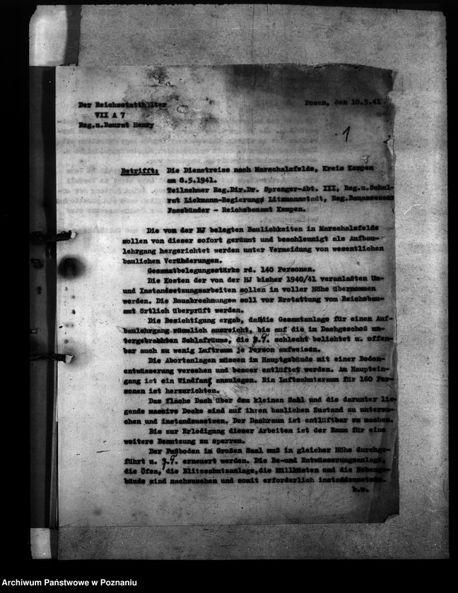 Obraz 5 z jednostki "Lehrerbildungsanstalt Marsehfelde Marszałki powiat Ostrzeszów (Zakład skonfiskowany OO. Salezjanom)"