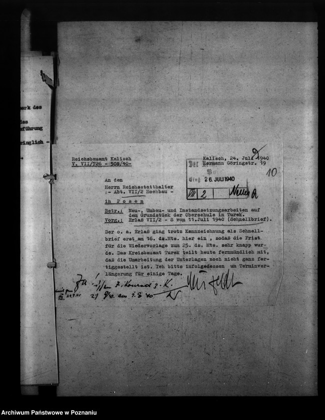 Obraz 14 z jednostki "Ausbauten der Heimoberschule in Turek"