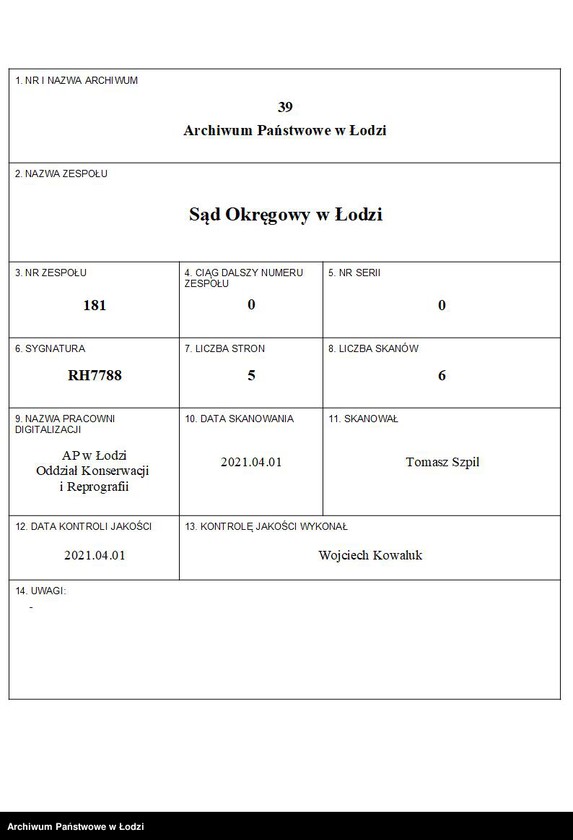 Obraz 1 z jednostki "Icek Zylberger – sprzedaż mięsa i wnętrzności bydlęcych"