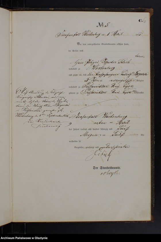 image.from.unit.number "Haupt-Sterbe-Register Nr 1 - 16"