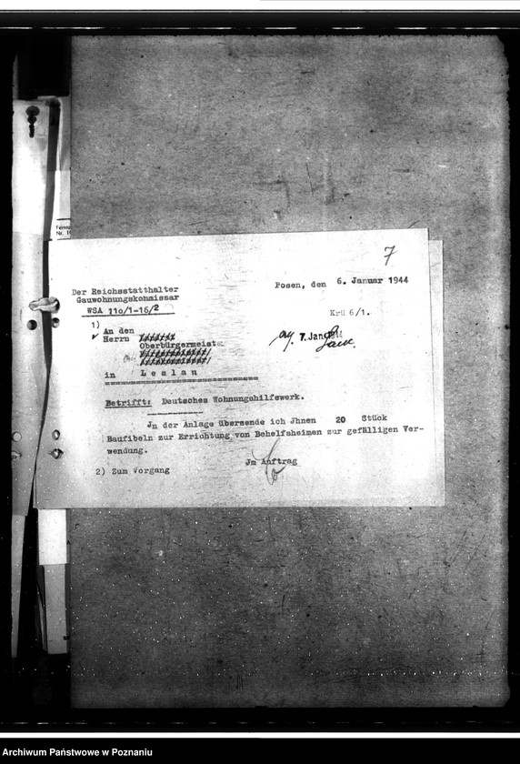 Obraz 11 z jednostki "Deutsches Wohnungshilfswerk. Bau von Behelfsheimen im Kreise Leslau (Włocławek)"