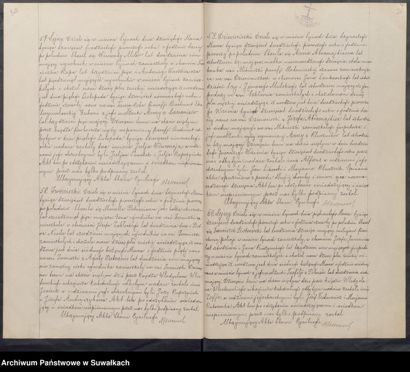 Obraz 18 z jednostki "[Księga akt urodzeń, małżeństw i zgonów parafii rzymskokatolickiej w Sejnach z 1921 roku]"