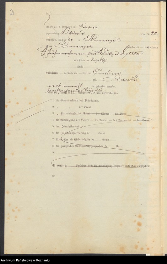 Obraz 4 z jednostki "[Dokumenty dostarczone przez narzeczonych do zawarcia związku małżeńskiego za 1902 rok. Tom XVI]"