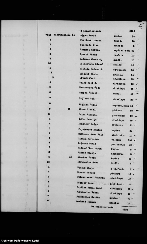 Obraz 8 z jednostki "Rejestr poborczy"