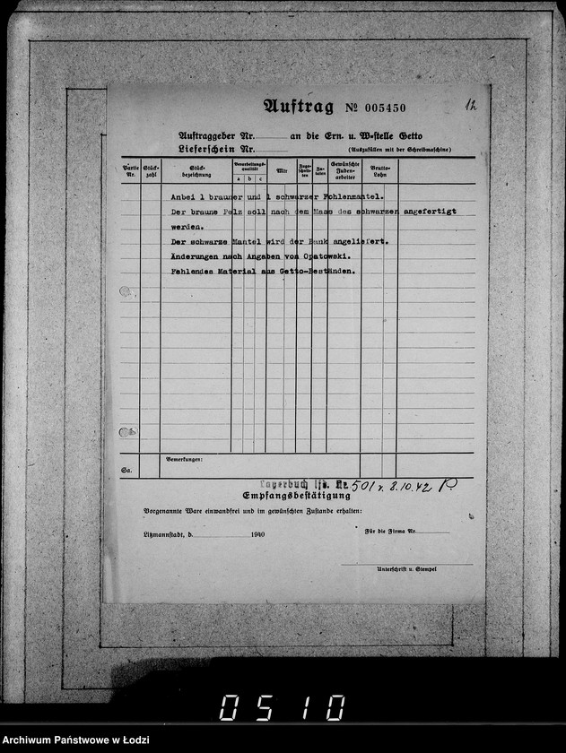 Obraz 16 z jednostki "[Korespondencja, rachunki i zamówienia instytucji i firm]"