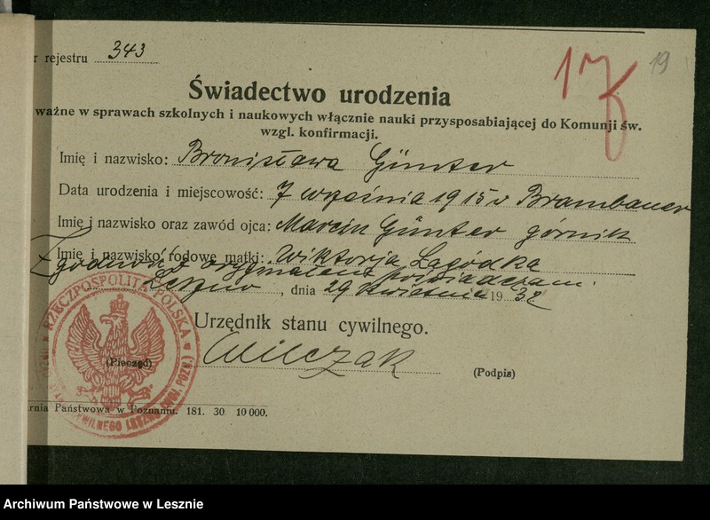 Obraz 19 z jednostki "[Gunter Marcin - akta osobowe]"